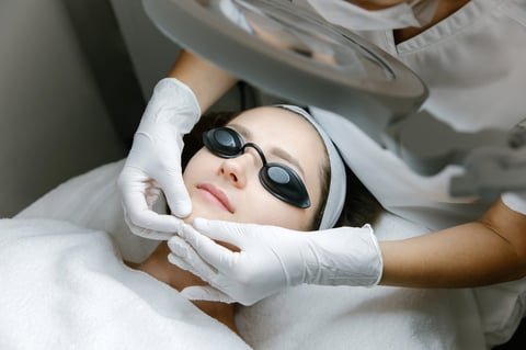 Professional skincare procedure